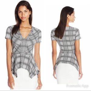 BCBG MaxAzria Maebelle peplum top